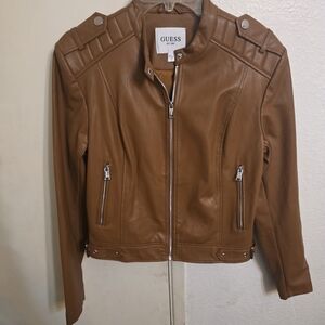 Guess Women's Brown Leather Jacket